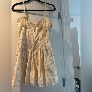 Zara Cream Floral Mini Dress